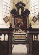 Rubes'funerary chapel in St Jacob's Church Antwerp,with the artist's (mk01) Peter Paul Rubens